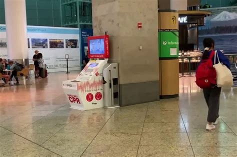 Video Cpr Kiosk At Seattle Tacoma International Airport In The