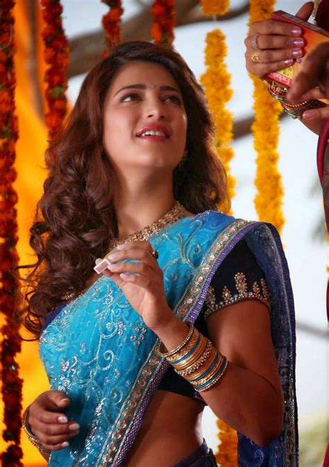 sruti haasan saree stills from balupu movie