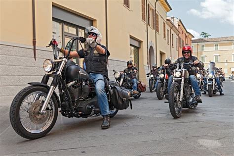 A Group Of Bikers Riding Harley Davidson Editorial Photography Image