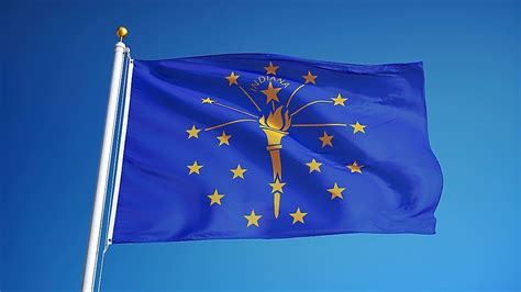 Indiana State Flag Worldatlas