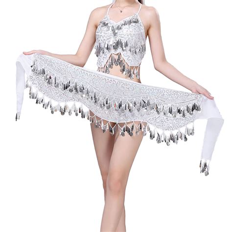Sequins Belly Dance Hip Scarf Tassels Belt For Nightclub Dance Wrap Ebay