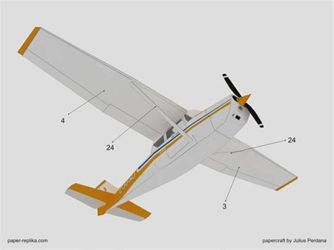 Cessna 172 Skyhawk Floatplane Papercraft