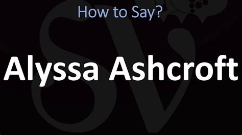 How To Pronounce Alyssa Ashcroft Correctly Resident Evil Youtube