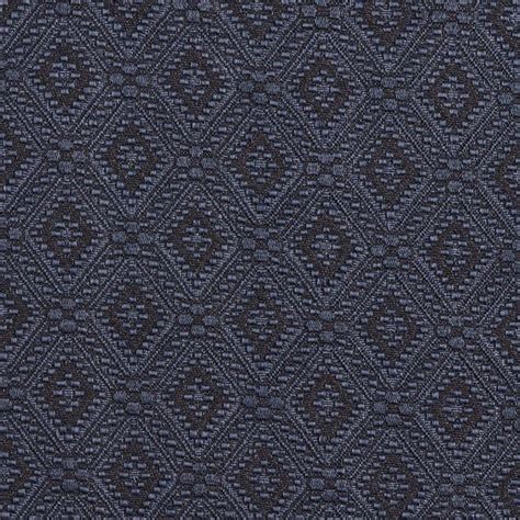 E565 Blue Diamond Jacquard Woven Upholstery Grade Fabric By The Yard