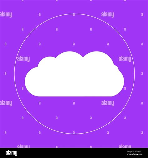 Cloud Icon For Websites And Apps Image On Purple Background Flat