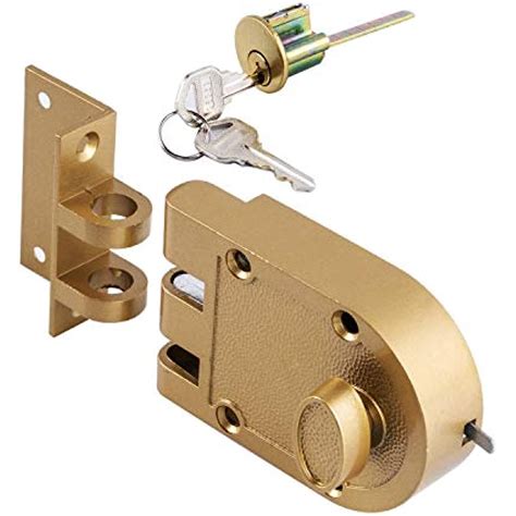 Jimmy Proof Deadbolt Single Cylinder Rim Door Locks Keyed Entry Door Gold Ebay