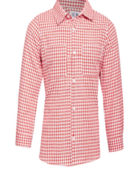 Buy Oxolloxo Boys Red And White Regular Fit Checked Casual Shirt Shirts