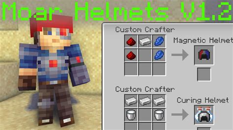 I Made Unique And Useful New Helmets In Minecraft Moar Helmets Update