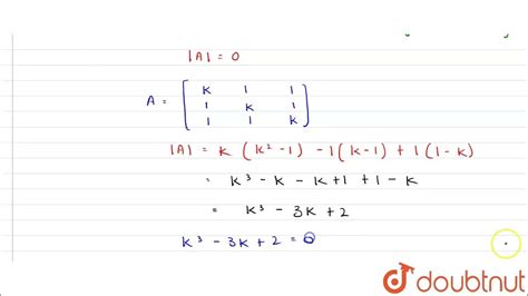 for what value of k the system of equations kx y z 1 x ky z k and x y kz k 2 has no solu