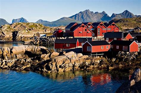 Red Village Mortsund Lofoten Islands Norway Lofoten Lofoten