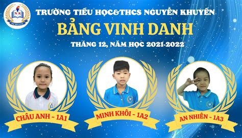 VINH DANH HỌC SINH CÓ THÀNH TÍCH XUẤT SẮC THÁNG 12