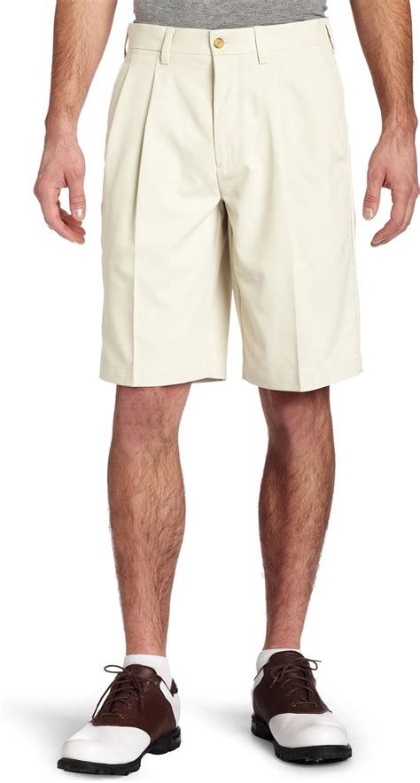 Callaway Mens Double Pleated Solid Short Bone White 44 Golf Shorts Clothing