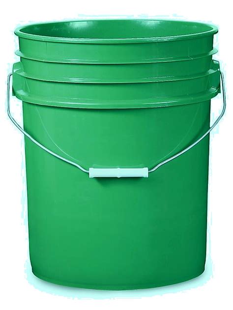 5 Gallon Plastic Buckets Green Six Pack