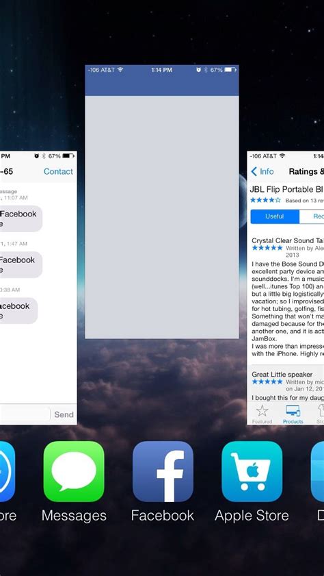 Swipe left or right to find the app you want to iphone 6 and earlier: How to Force Close Apps on iOS 7 | Ios 7, App, Iphone