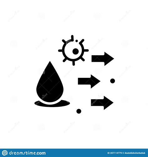 Droplet Spread Glyph Icon Stock Vector Illustration Of Airborne