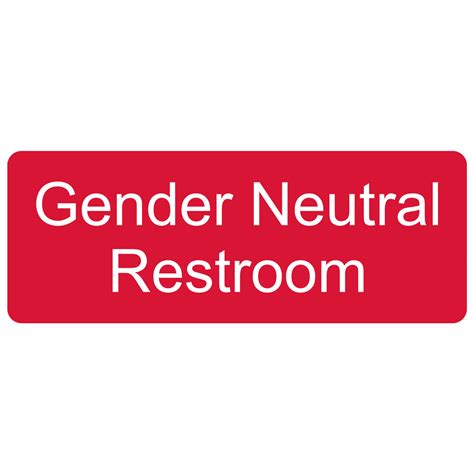 Gender Neutral Restroom Sign Egre 25515 Whtonred Gender Neutral