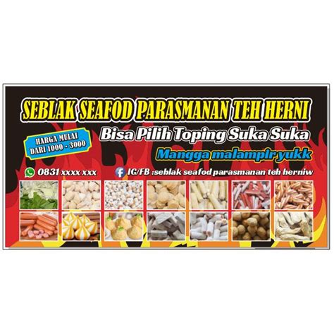 Jual Spanduk Seblak Prasmanan Spanduk Seblak Parasmanan Bisa Custom