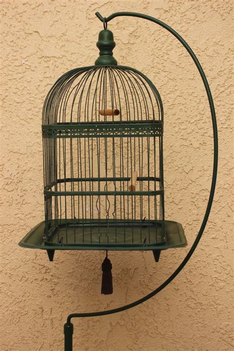 Antique Victorian Hendryx Bird Cage Birdcage W Stand Painted 66 12