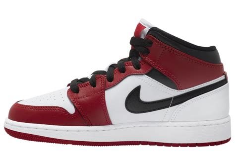 Air Jordan 1 Mid Gs White Gym Red Black 554725 173 Release Date Info