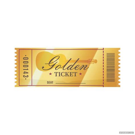 Golden Ticket Template Printable