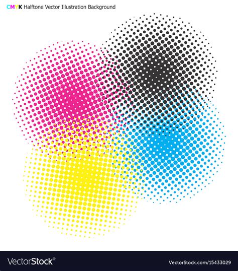 Cmyk Halftone Background Royalty Free Vector Image