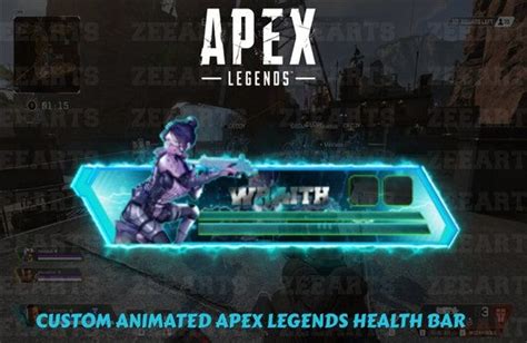 Customizable Animated Wraith Apex Legends Health Bar Etsy In 2022