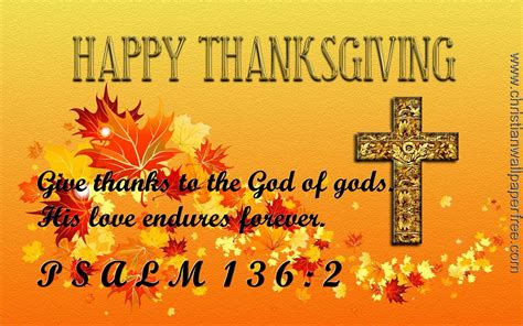 Happy Thanksgiving Psalm 136 Verse 2