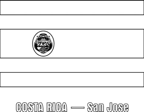 Colorea Tus Dibujos Bandera Del Pais De Costa Rica Para Colorear Y