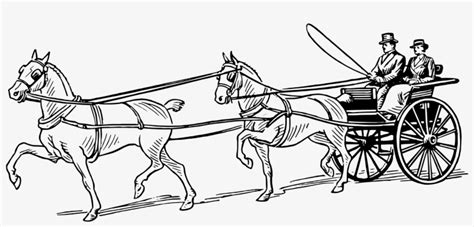 Horse Pulling Wagon Coloring Pages Horse And Carriage Clipart Black