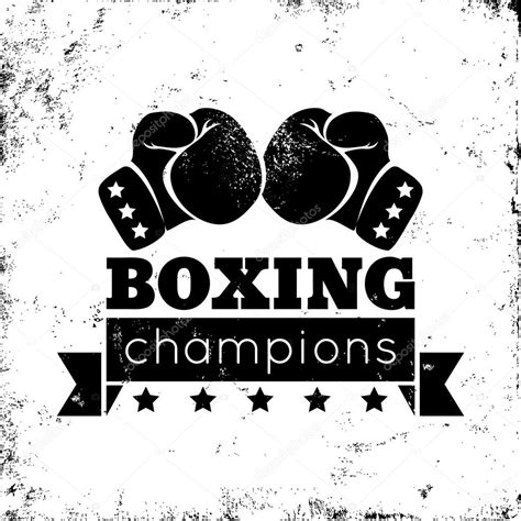 Boxing Logo Black And White Boxing Logo Vector Stock Vector Royalty