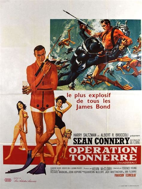Thunderball James Bond Original Movie Poster Sean Connery Film Art Movie Art Tous Les James