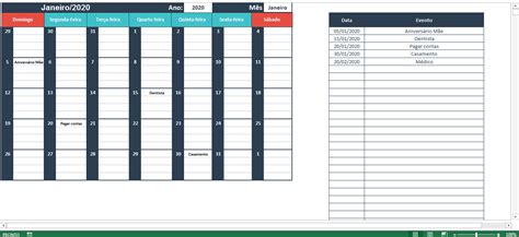 Como Fazer Calendário No Excel Modelo Automático Excel Easy