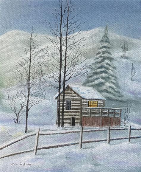 Snowy Mountain Pastel By Lora Duguay Fine Art America