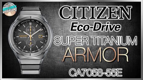 tough dress watch citizen super titanium armor 100m quartz chronograph ca7058 55e unbox