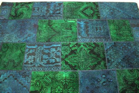 Das designpapier 'teppich blau grün' sprüht nur so vor liebe zum detail und ist ein hingucker auf deinen karten. Patchwork Teppich Grün Blau Türkis in 300x200cm (1001-2012 ...