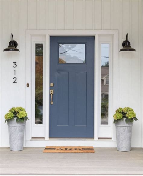 It is a true blue shade, but definitely has gray nine fabulous benjamin moore blue paint colors | laurel home. beautiful front entry, door colour is Newburyport Blue HC ...