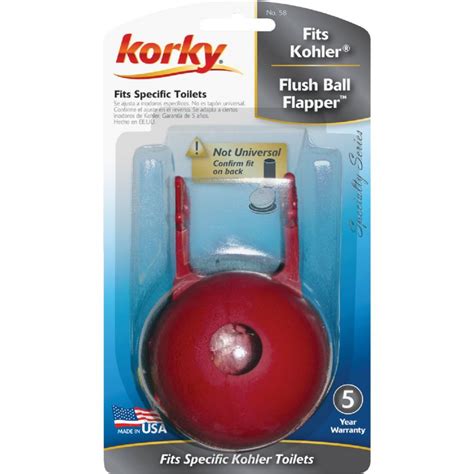 Buy Korky Kohler Flush Ball Toilet Flapper Red