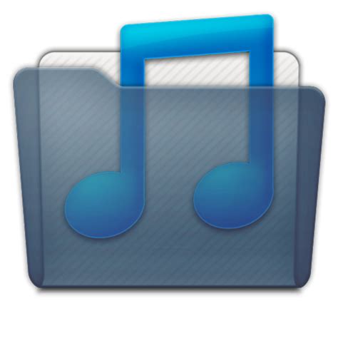 Graphite Folder Music Blue Icon Unified Icons