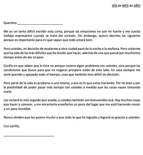 Carta A La Familia Formatos Y Ejemplos Word Para Imprimir