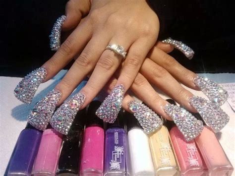 Pin By Goobers On Uñas Curved Nails Bling Nails Duck Nails