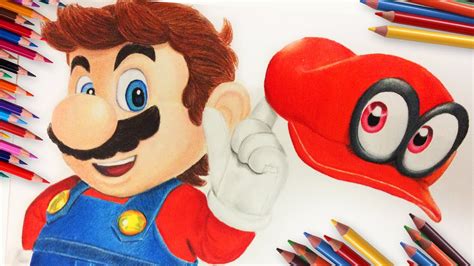 By webmaster • cartoon characters •. Drawing Mario From Super Mario Odyssey - YouTube