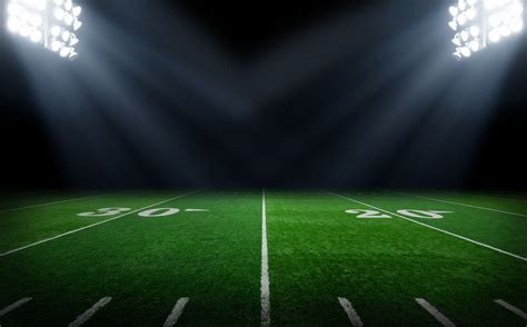 Background - Football Field with Stadium Lights (25 Yard Line)