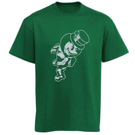 Ohio State Buckeyes Running Brutus Irish Distressed T Shirt Kelly Green