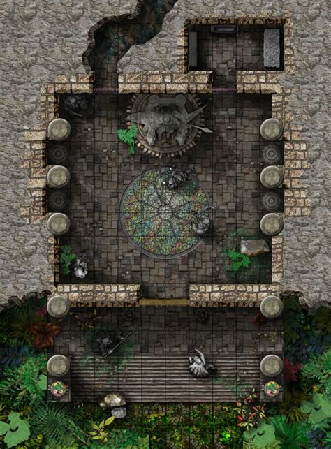 Jungle Temple Entrance Battlemaps In 2022 Jungle Temple Fantasy
