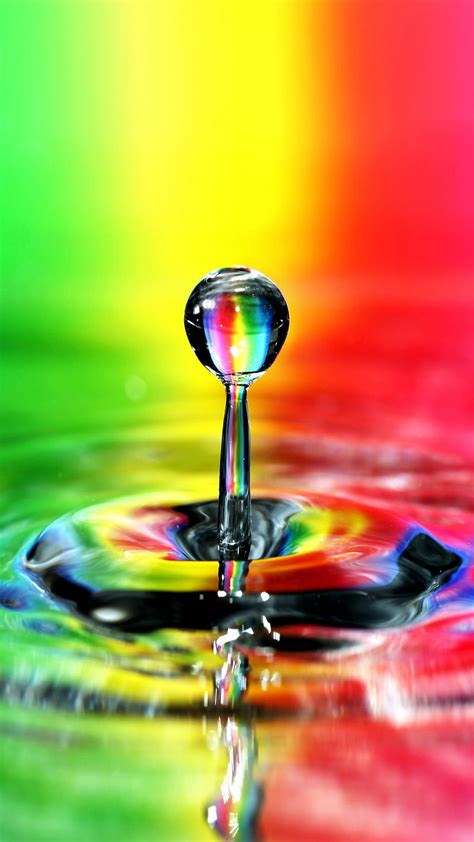 Rainbow Water Drop Splash