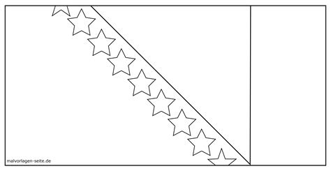 Die flagge von tschechien zeigt zwei waagerechte streifen in weiß und rot und am mast ein blaues, bis zu mitte der flagge reichendes, gleichschenkliges dreieck. Flagge Bosnien Herzegowina Ausmalen - Ausmalbild.club