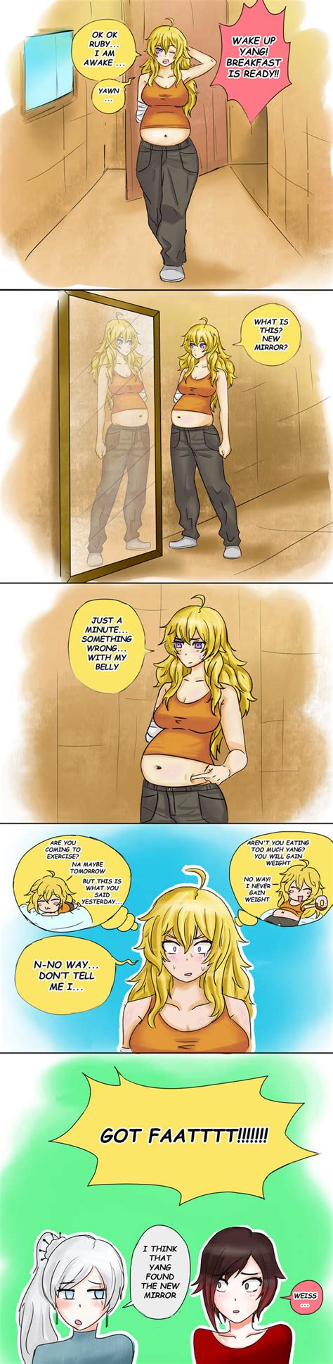 Rwby Yang Weight Gain Comics By Bellywg On Deviantart