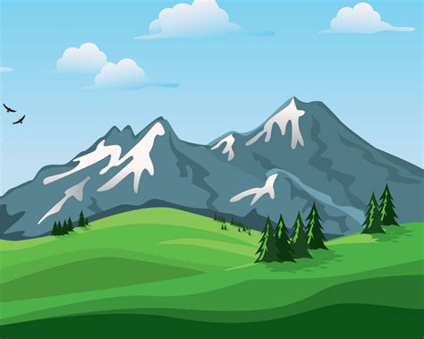 Download Wallpaper 1280x1024 Mountains Vector Landscape