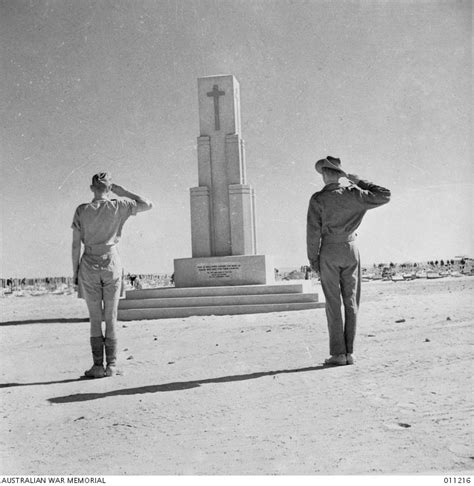 An Australian Airman And Soldier Salute The Recently Completed Memorial