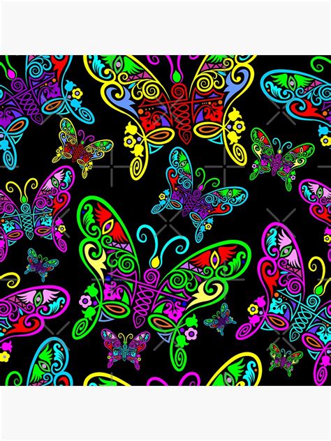 Psychedelic Butterflies Sticker By Implexity Redbubble